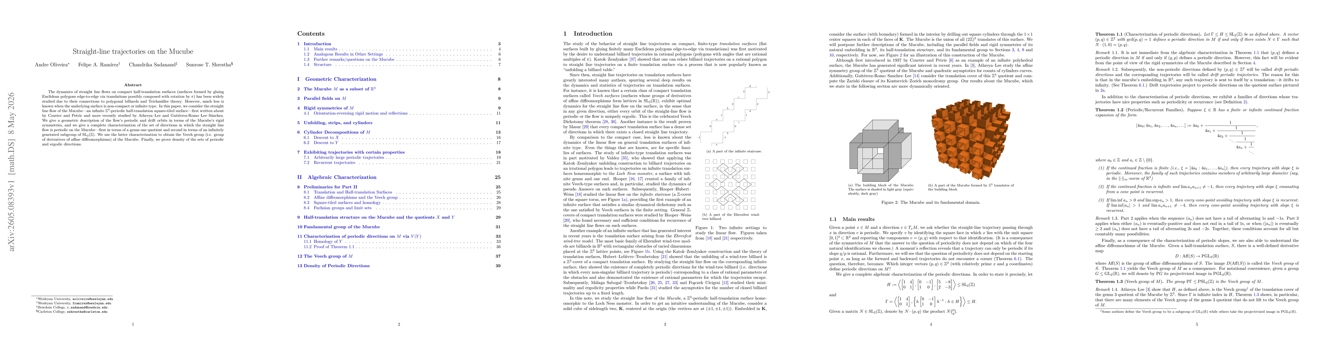 Thumbnail for Straight-line trajectories on the Mucube
