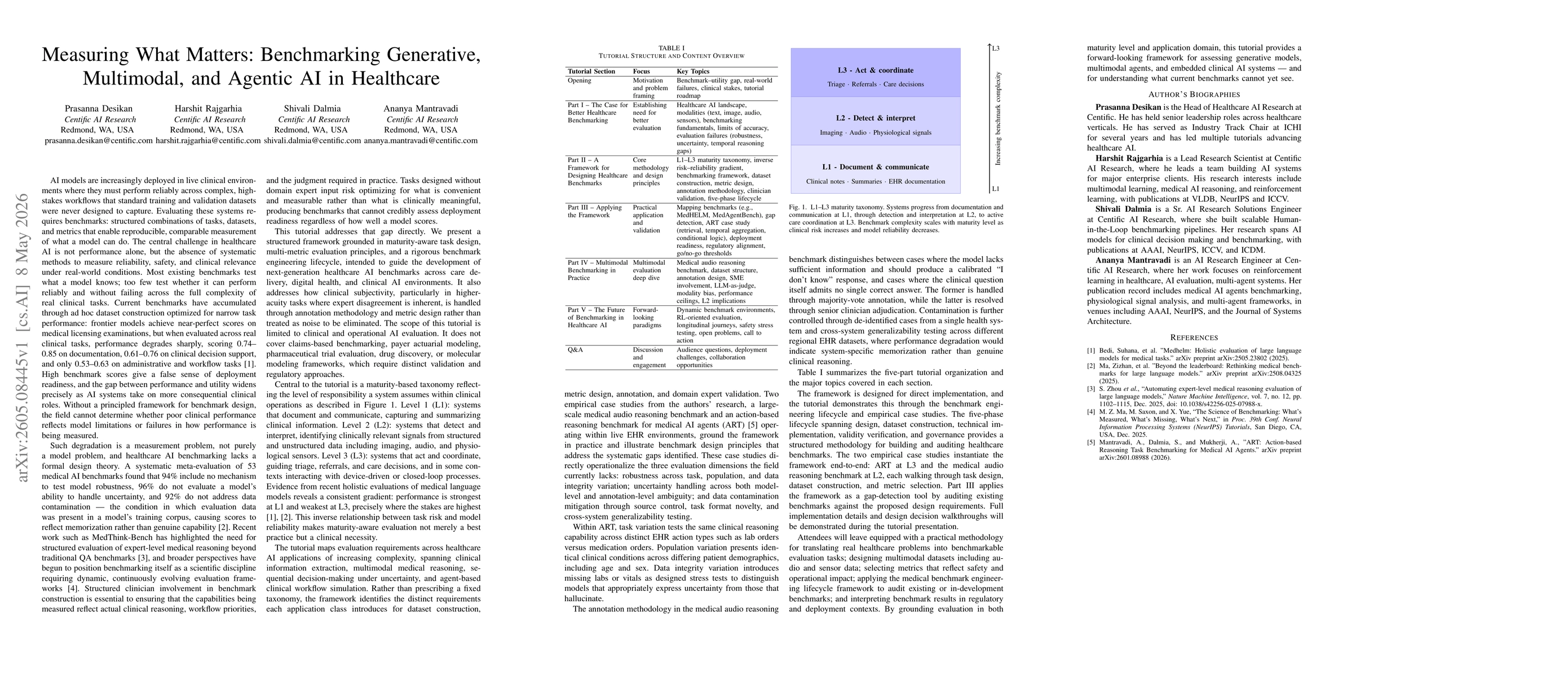 Thumbnail for Measuring What Matters: Benchmarking Generative, Multimodal, and Agentic AI in Healthcare