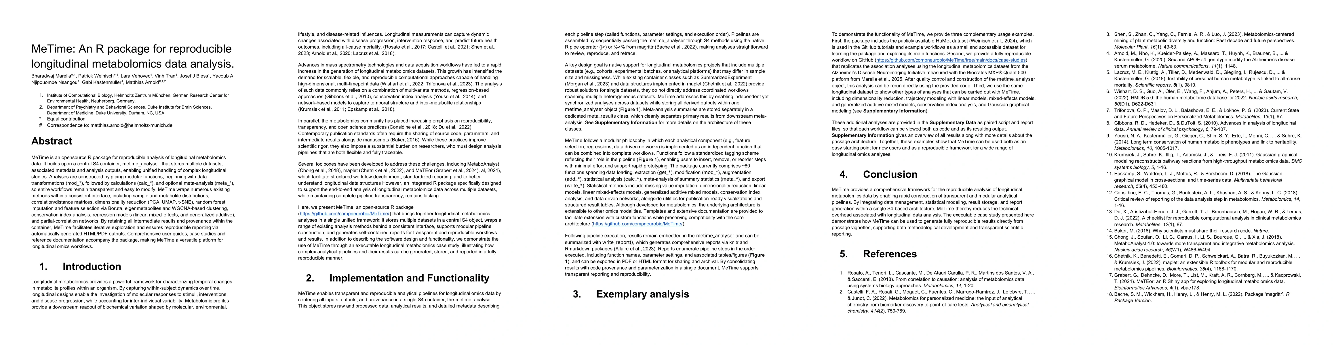 Thumbnail for MeTime: An R package for reproducible longitudinal metabolomics data analysis
