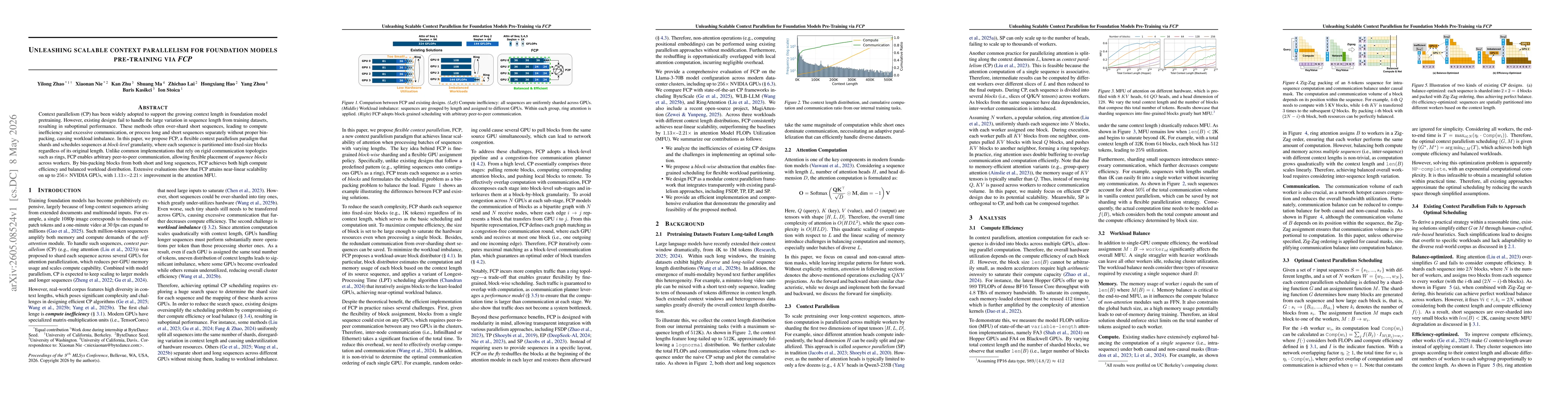 Thumbnail for Unleashing Scalable Context Parallelism for Foundation Models Pre-Training via FCP