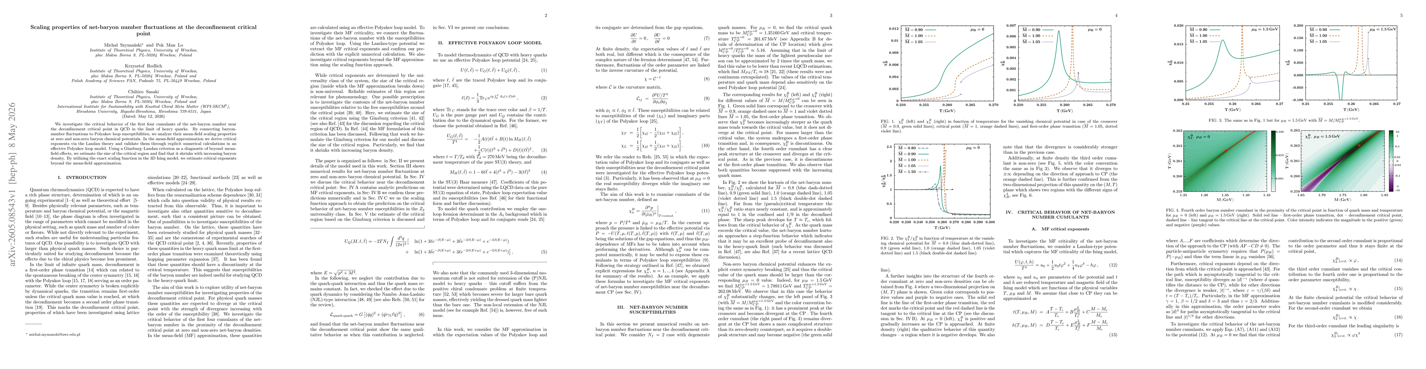 Thumbnail for Scaling properties of net-baryon number fluctuations at the deconfinement critical point