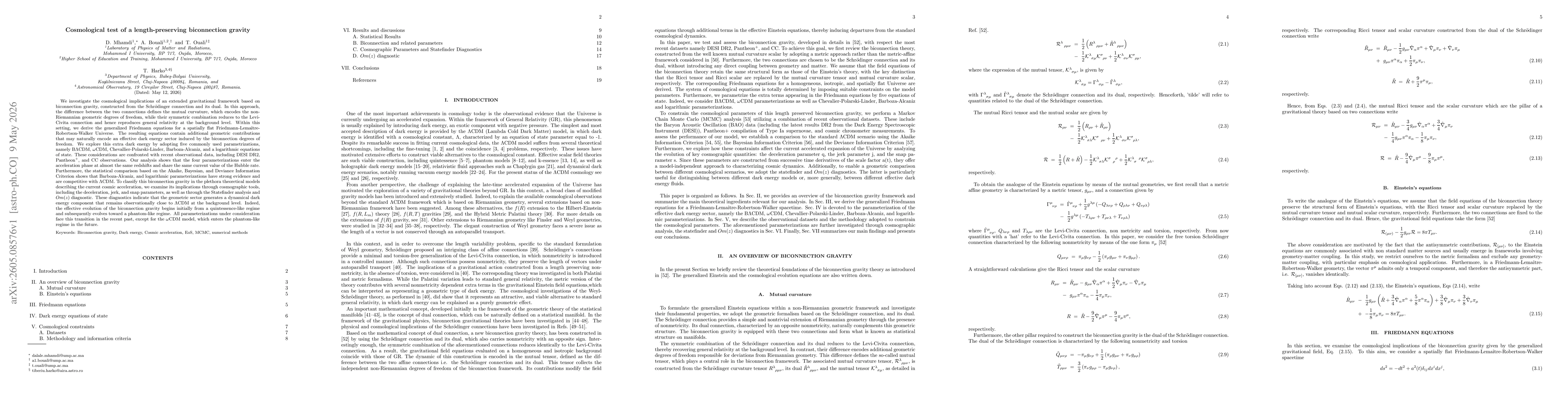 Thumbnail for Cosmological test of a length-preserving biconnection gravity