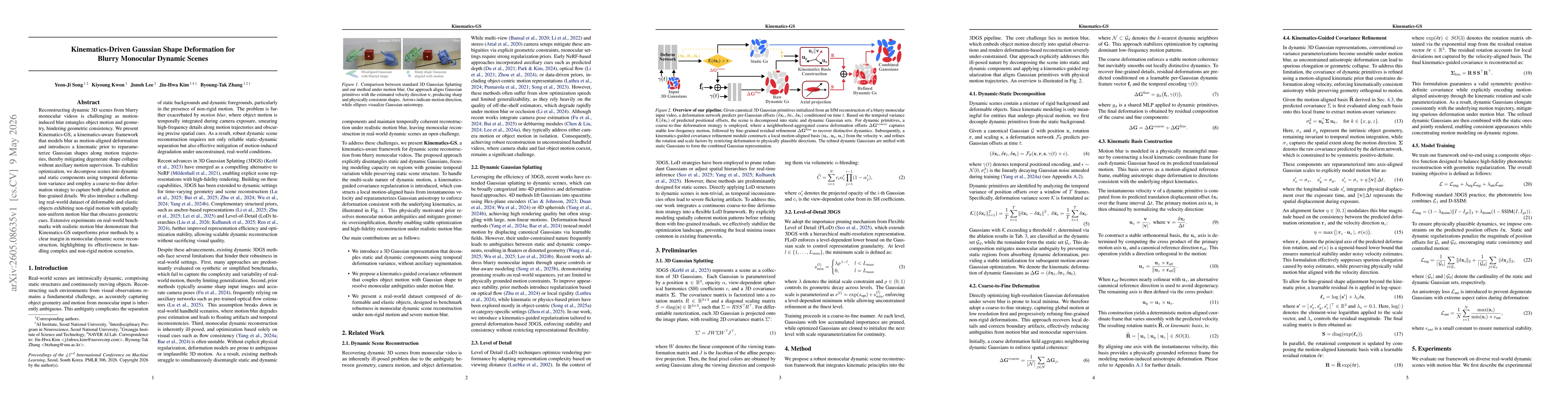 Thumbnail for Kinematics-Driven Gaussian Shape Deformation for Blurry Monocular Dynamic Scenes