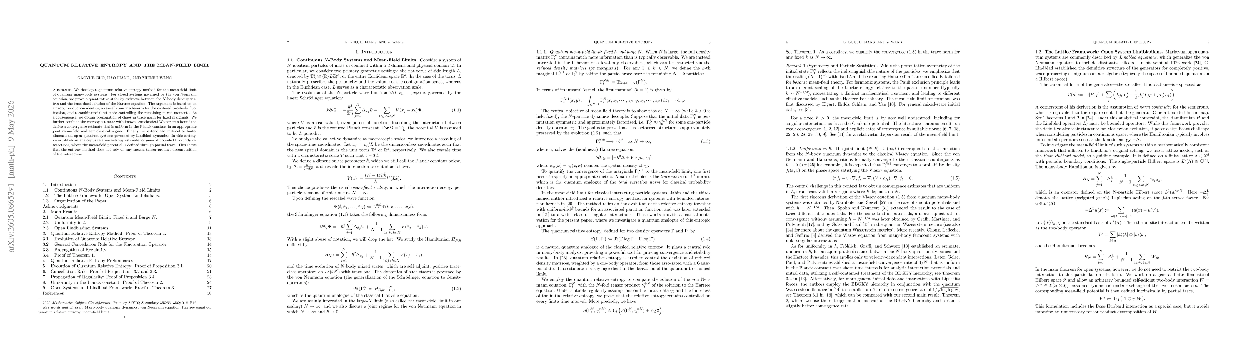 Thumbnail for Quantum Relative Entropy and the Mean-Field Limit