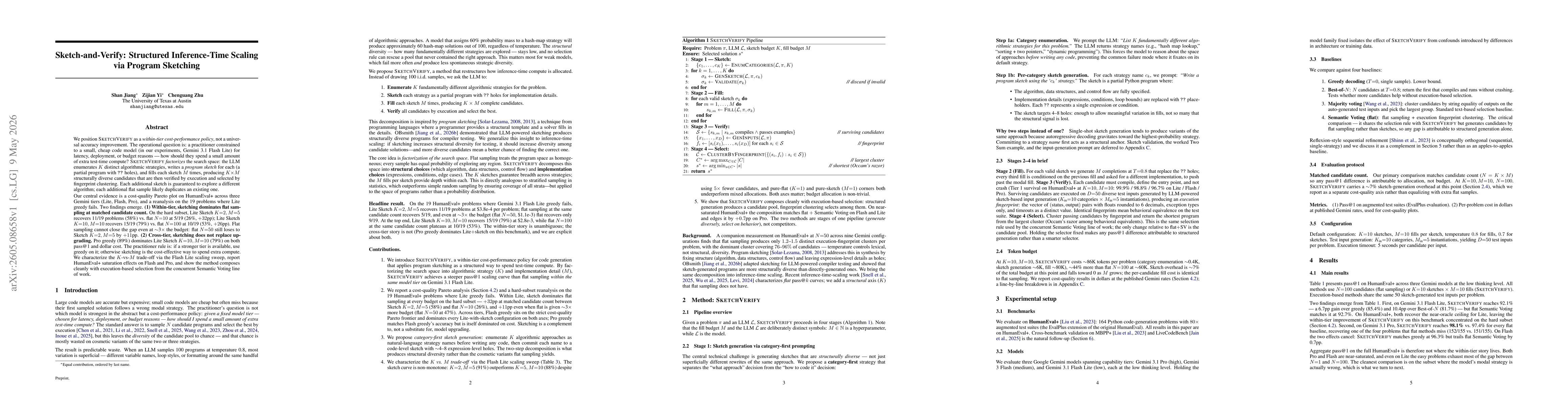 Thumbnail for Sketch-and-Verify: Structured Inference-Time Scaling via Program Sketching