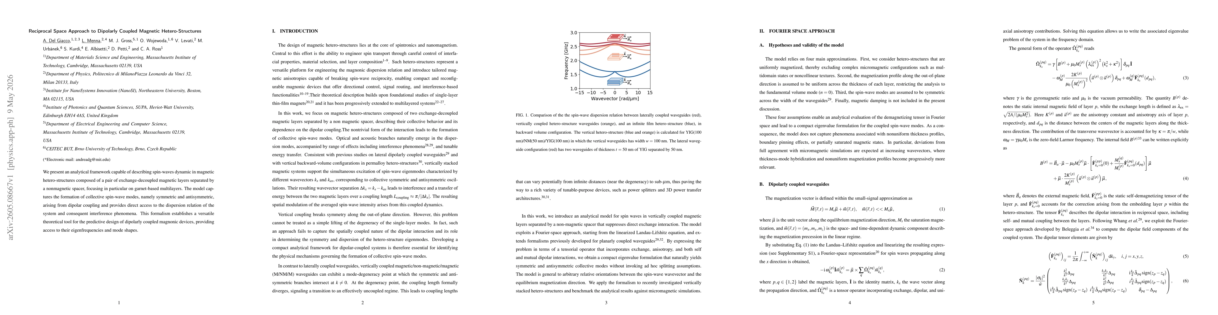Thumbnail for Reciprocal Space Approach to Dipolarly Coupled Magnetic Hetero-Structures