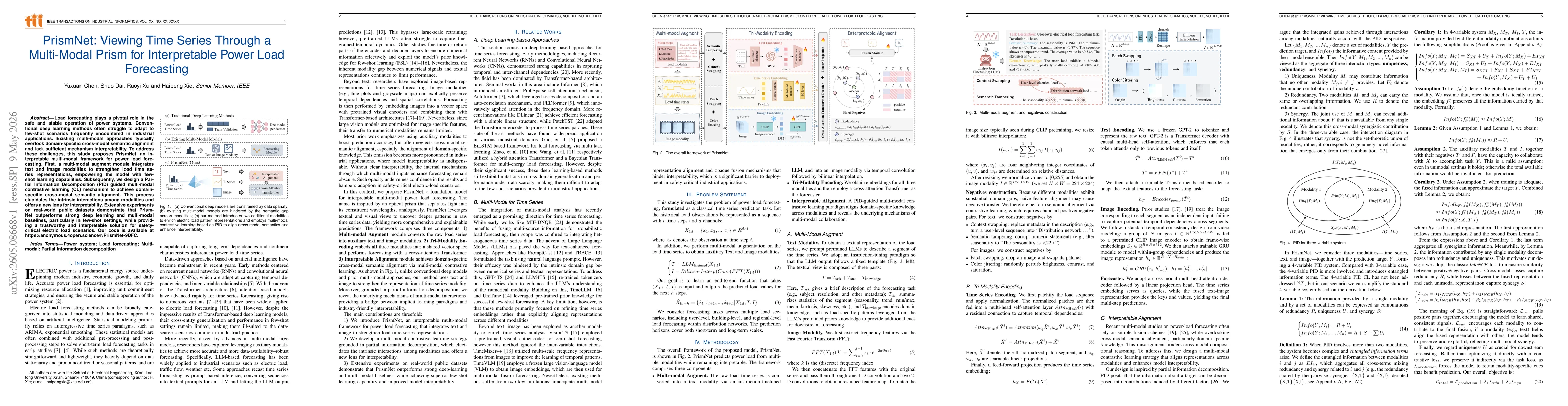 Thumbnail for PrismNet: Viewing Time Series Through a Multi-Modal Prism for Interpretable Power Load Forecasting