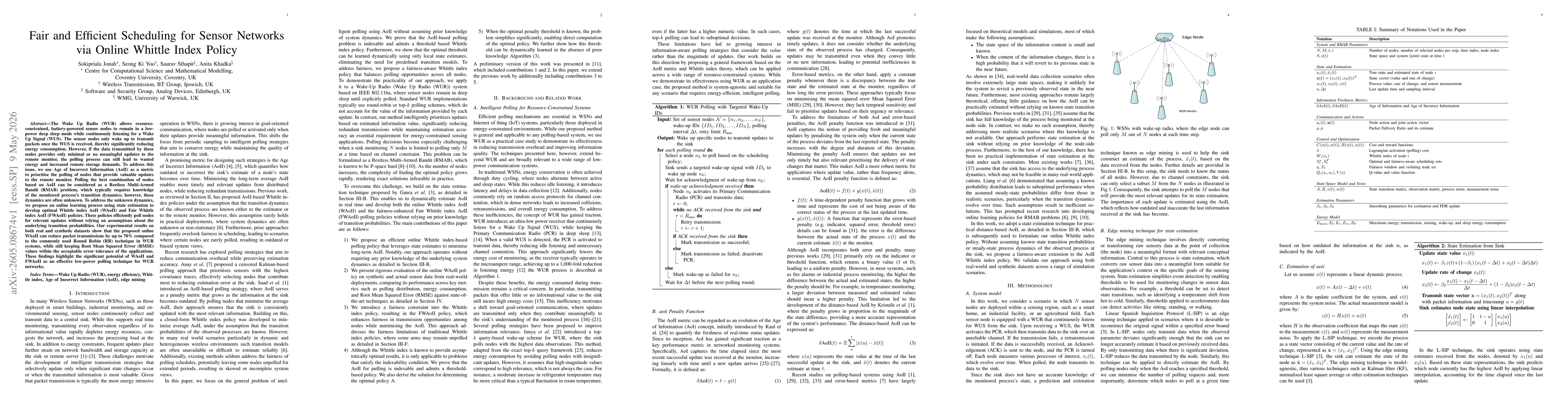 Thumbnail for Fair and Efficient Scheduling for Sensor Networks via Online Whittle Index Policy