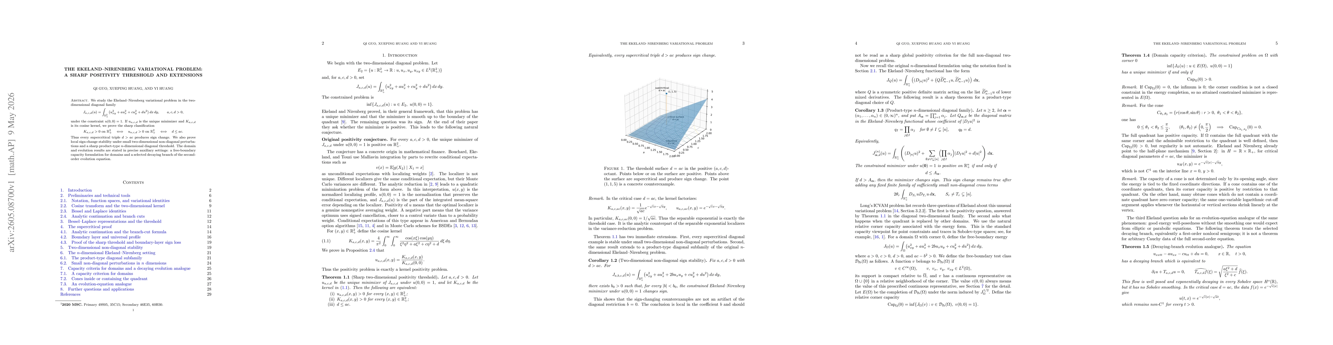 Thumbnail for The Ekeland--Nirenberg Variational Problem:A Sharp Positivity Threshold and Extensions