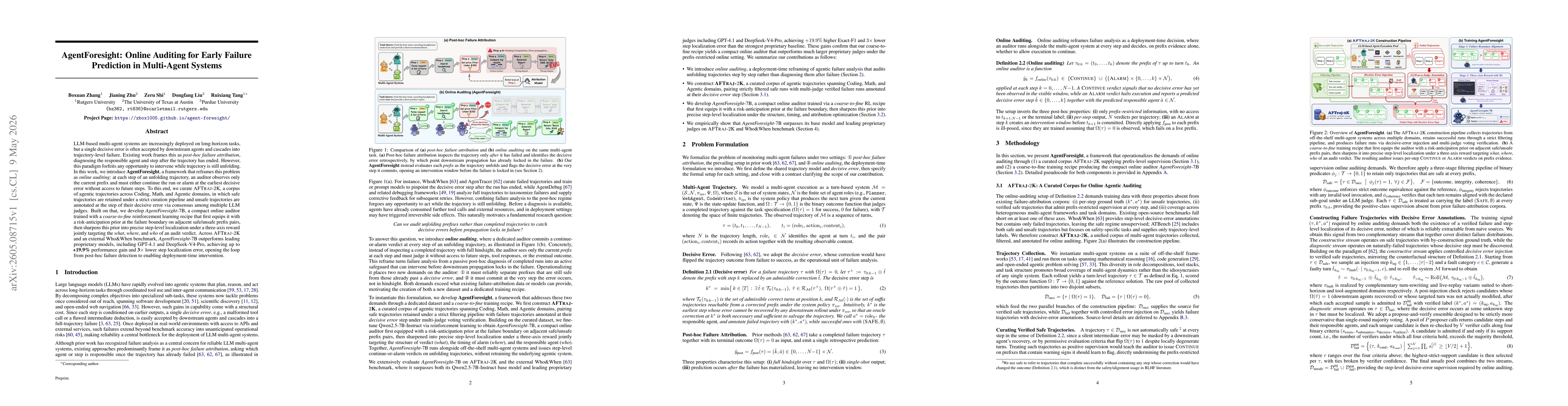 Thumbnail for AgentForesight: Online Auditing for Early Failure Prediction in Multi-Agent Systems
