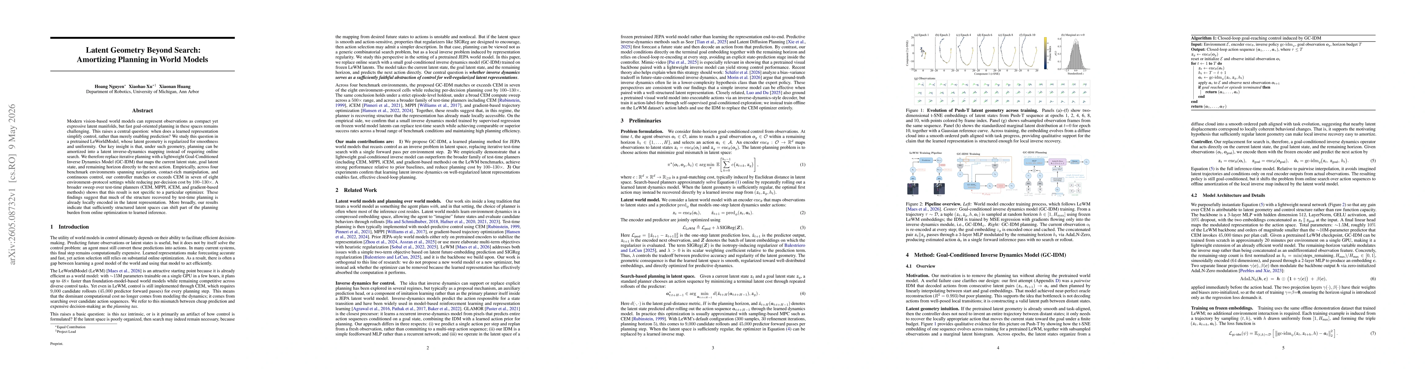 Thumbnail for Latent Geometry Beyond Search: Amortizing Planning in World Models