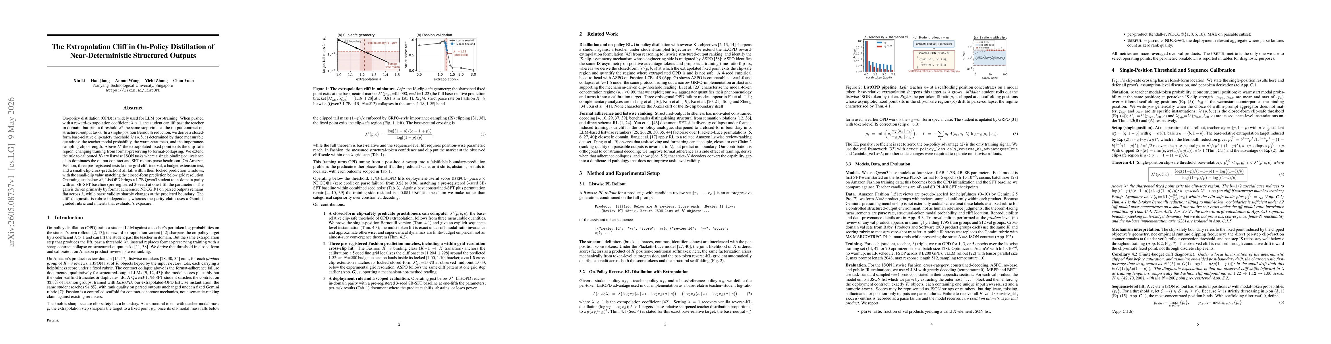 Thumbnail for The Extrapolation Cliff in On-Policy Distillation of Near-Deterministic Structured Outputs