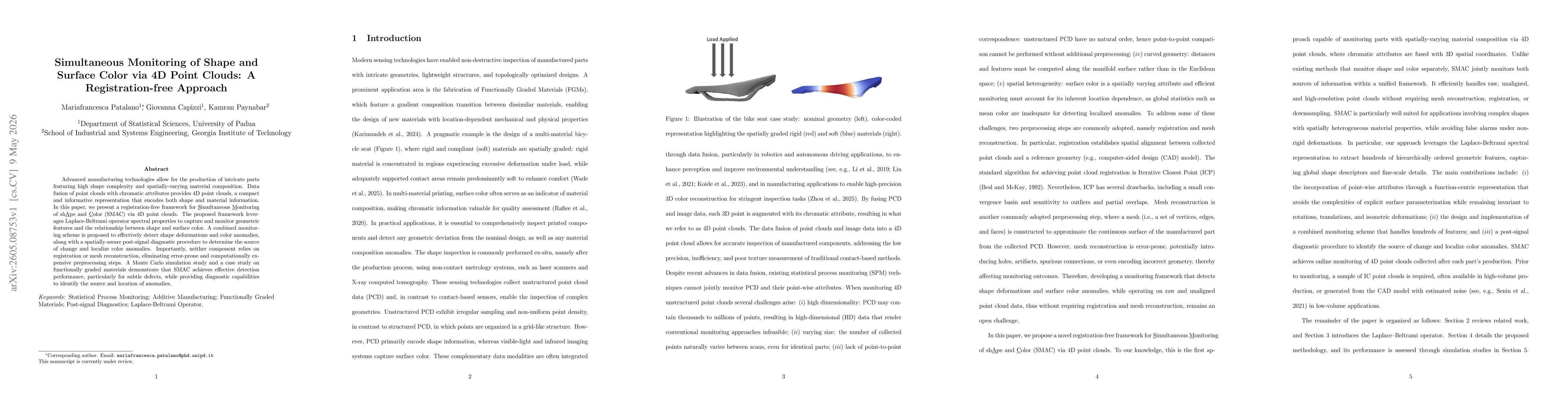 Thumbnail for Simultaneous Monitoring of Shape and Surface Color via 4D Point Clouds: A Registration-free Approach