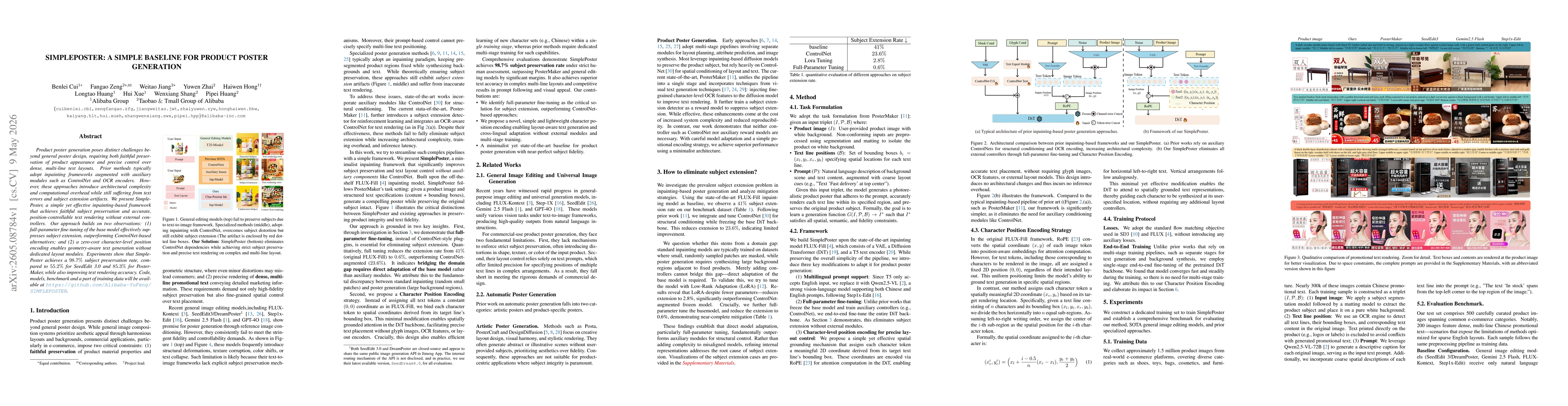 Thumbnail for simpleposter: a simple baseline for product poster generation