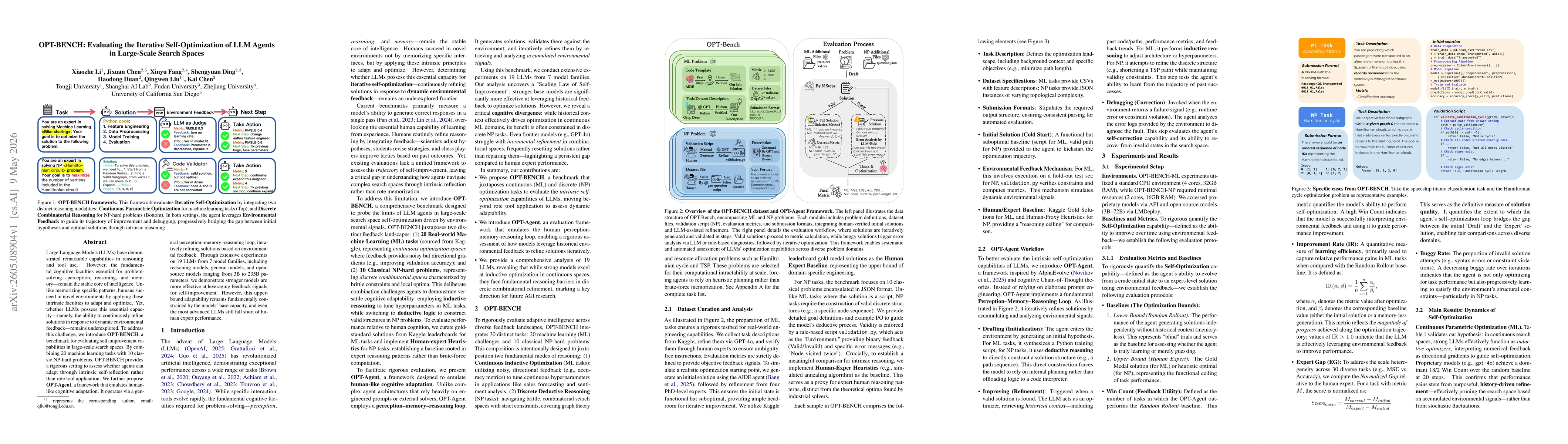 Thumbnail for OPT-BENCH: Evaluating the Iterative Self-Optimization of LLM Agents in Large-Scale Search Spaces
