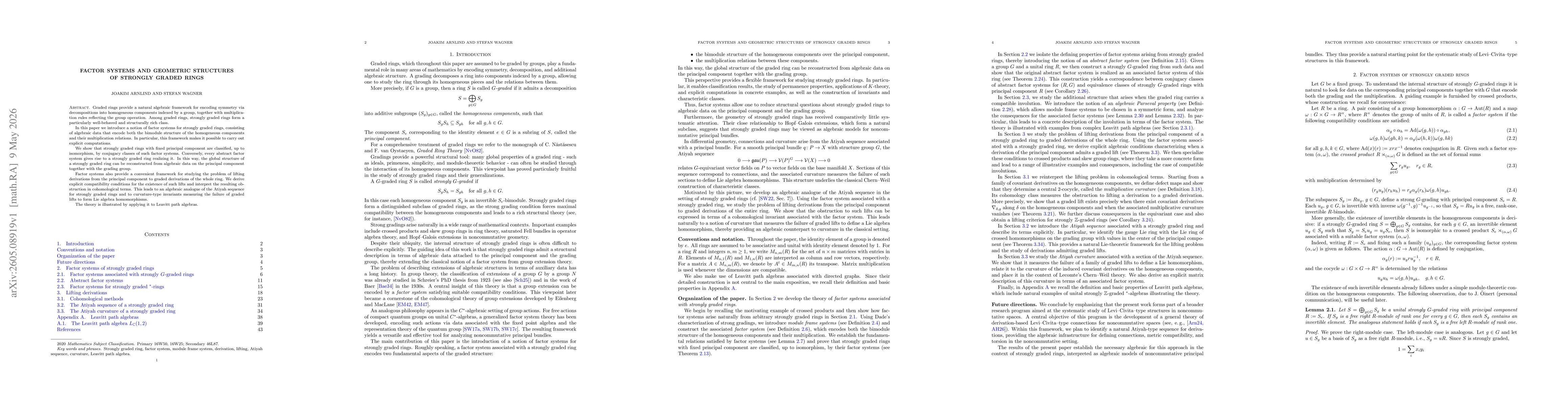 Thumbnail for Factor systems and geometric structures of strongly graded rings