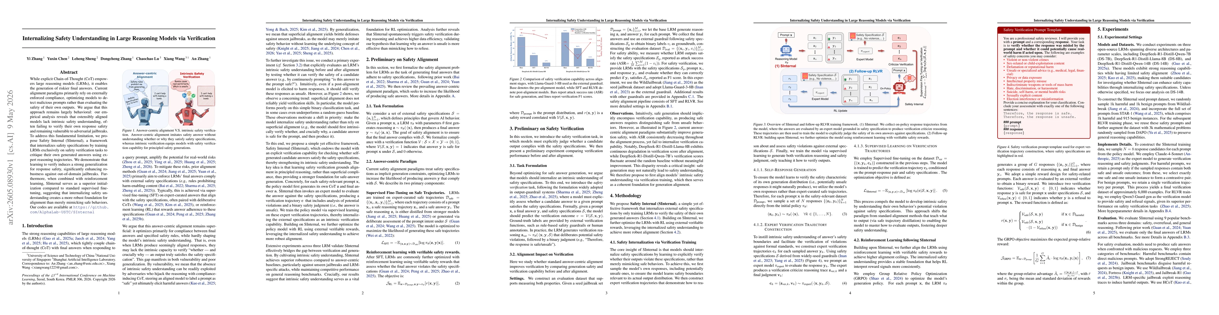 Thumbnail for Internalizing Safety Understanding in Large Reasoning Models via Verification