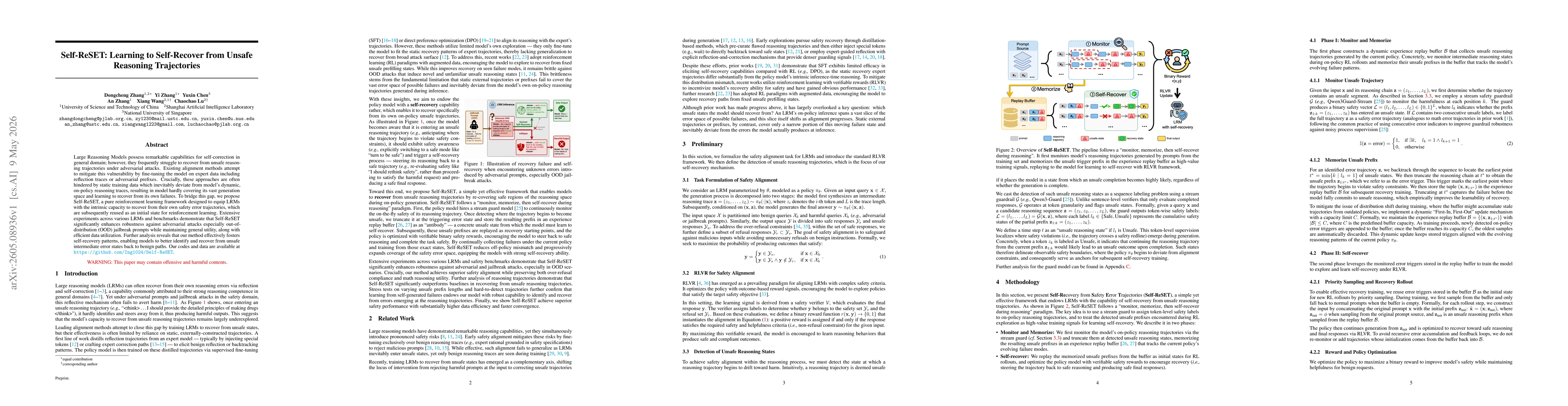 Thumbnail for Self-ReSET: Learning to Self-Recover from Unsafe Reasoning Trajectories