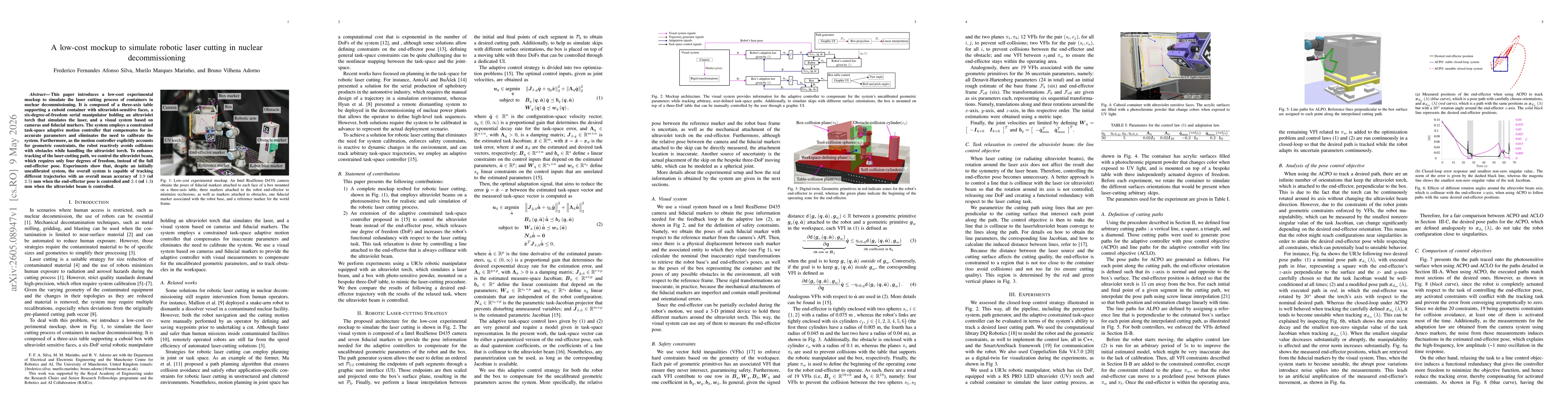 Thumbnail for A low-cost mockup to simulate robotic laser cutting in nuclear decommissioning