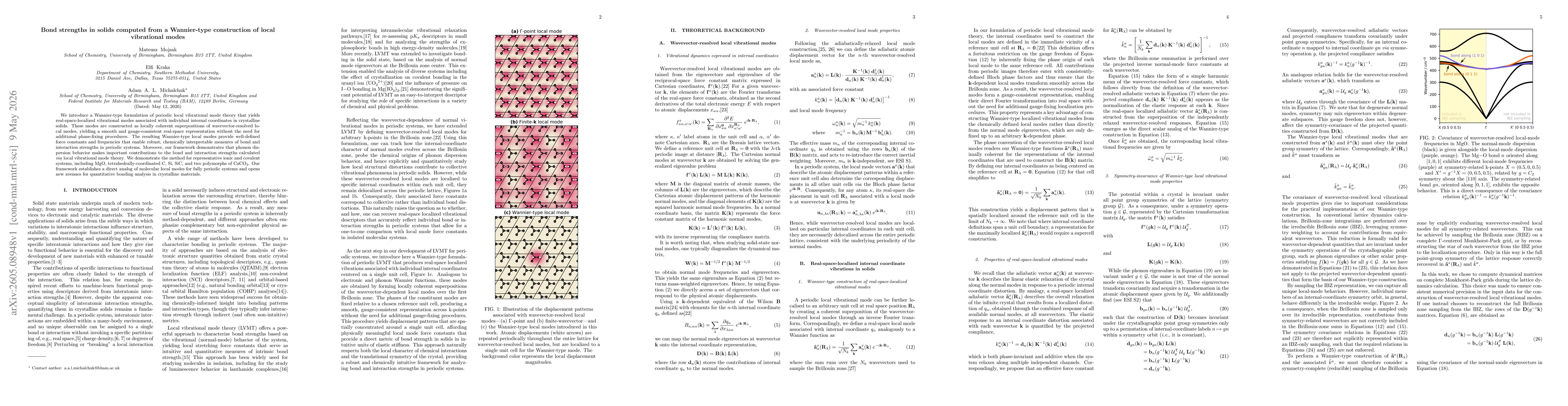Thumbnail for Bond strengths in solids computed from a Wannier-type construction of local vibrational modes