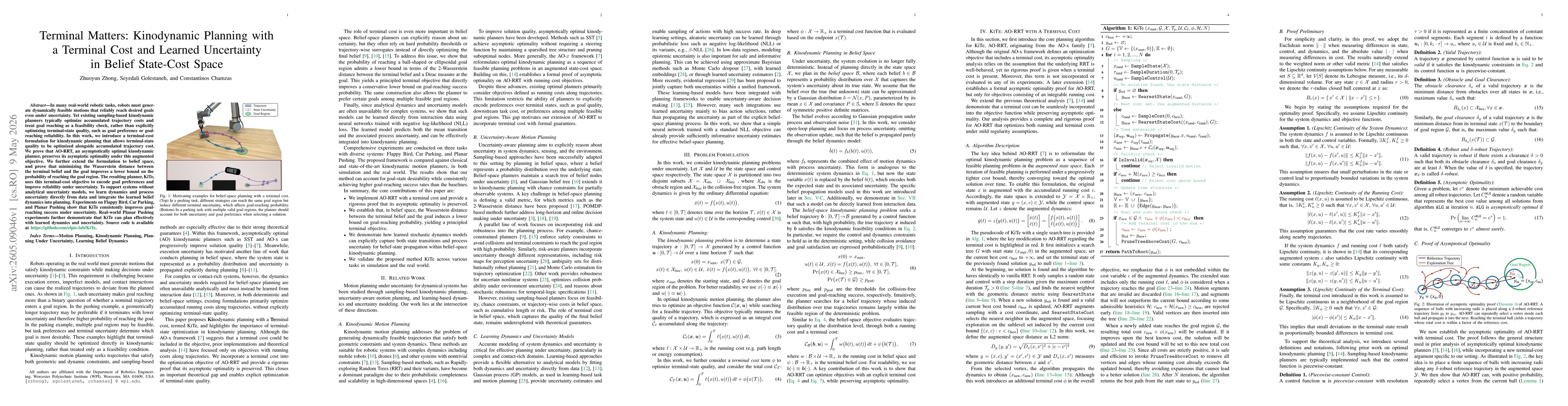Thumbnail for Terminal Matters: Kinodynamic Planning with a Terminal Cost and Learned Uncertainty in Belief State-Cost Space