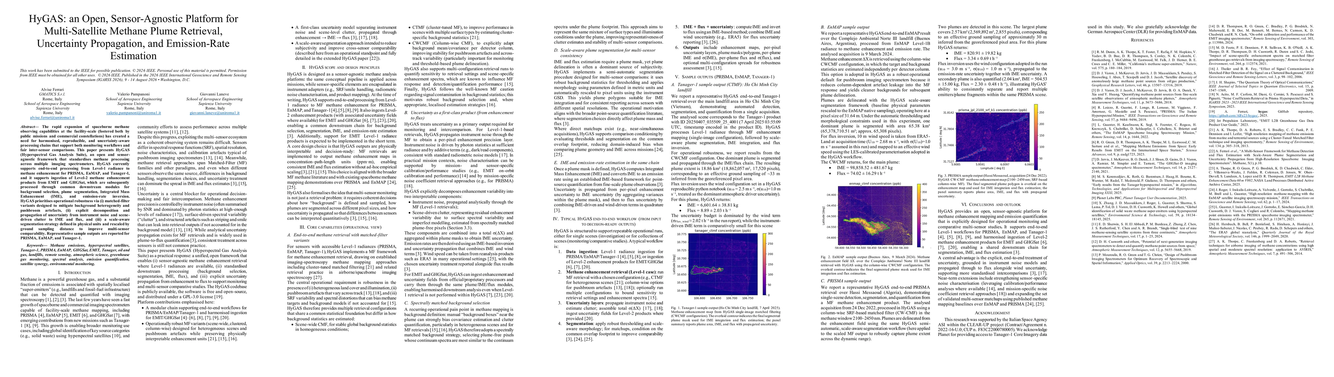 Thumbnail for HyGAS: an Open, Sensor-Agnostic Platform for Multi-Satellite Methane Plume Retrieval, Uncertainty Propagation, and Emission-Rate Estimation