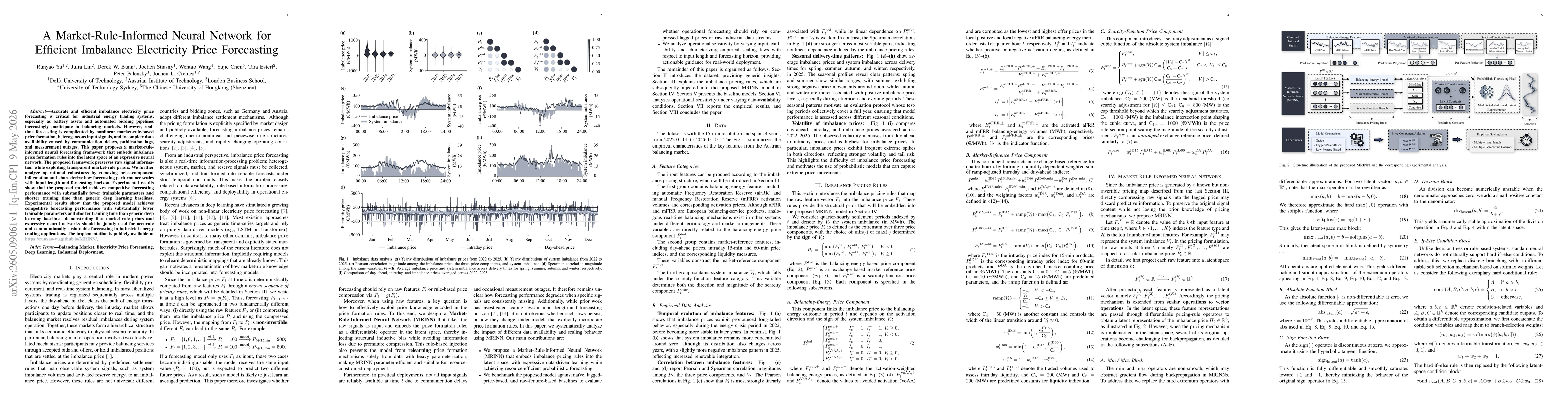 Thumbnail for A Market-Rule-Informed Neural Network for Efficient Imbalance Electricity Price Forecasting