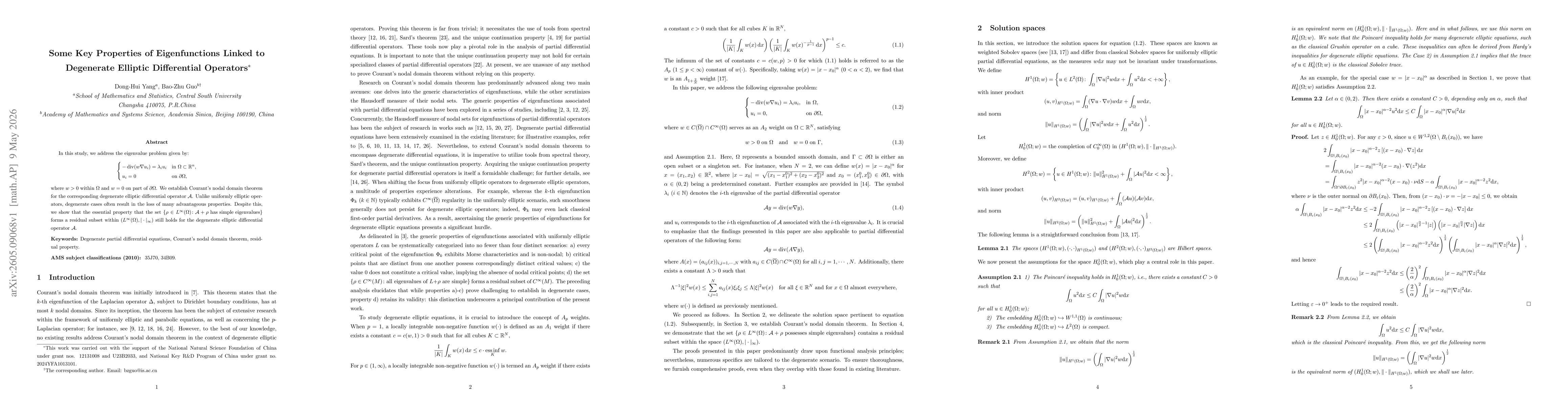 Thumbnail for Some Key Properties of Eigenfunctions Linked to Degenerate Elliptic Differential Operators