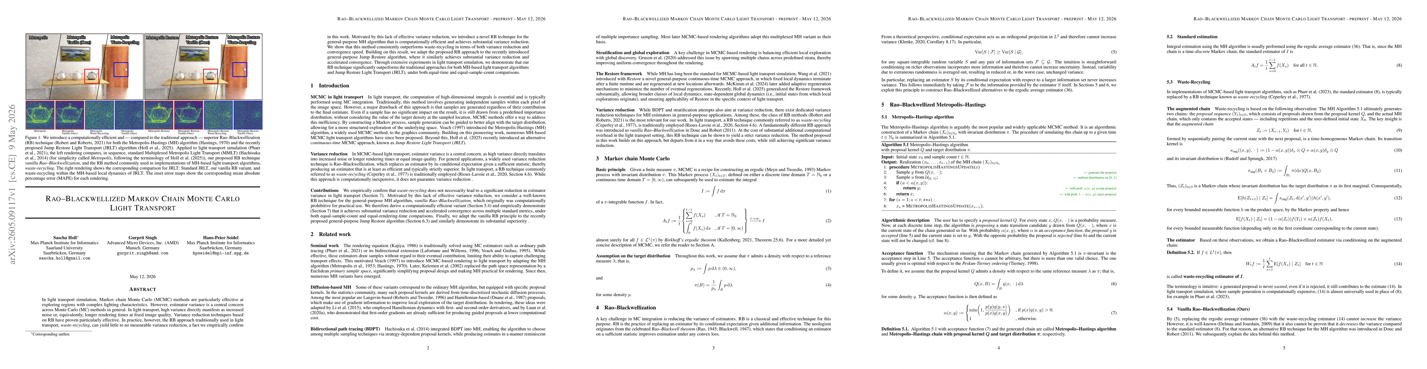 Thumbnail for Rao-Blackwellized Markov chain Monte Carlo Light Transport