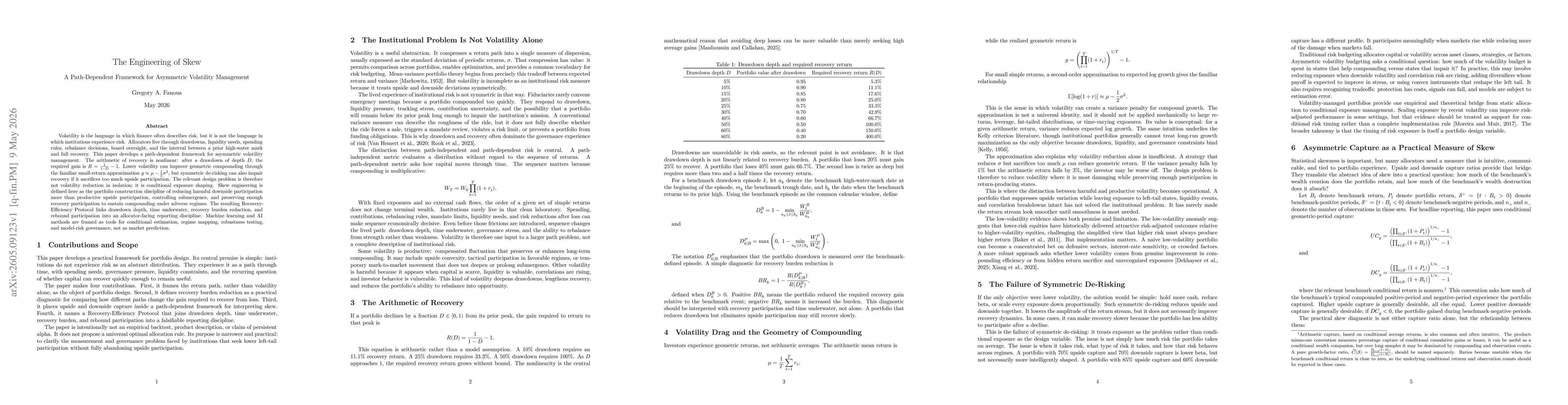 Thumbnail for The Engineering of Skew: A Path-Dependent Framework for Asymmetric Volatility Management