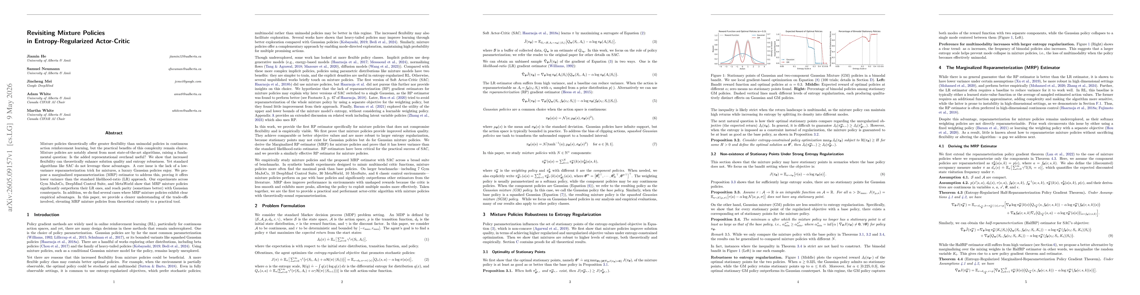 Thumbnail for Revisiting Mixture Policies in Entropy-Regularized Actor-Critic