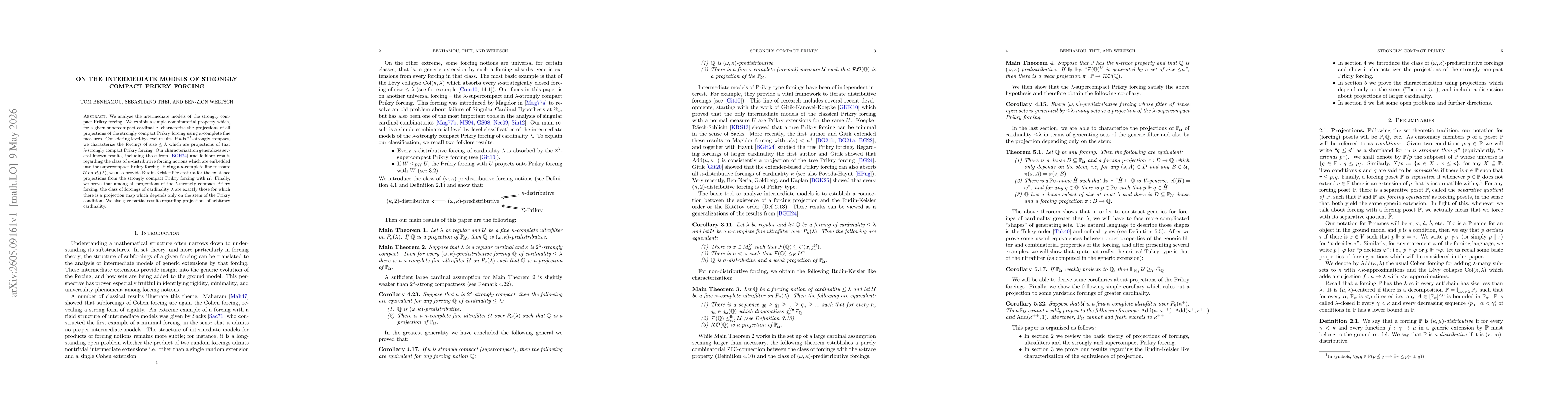 Thumbnail for On the Intermediate Models of Strongly Compact Prikry Forcing