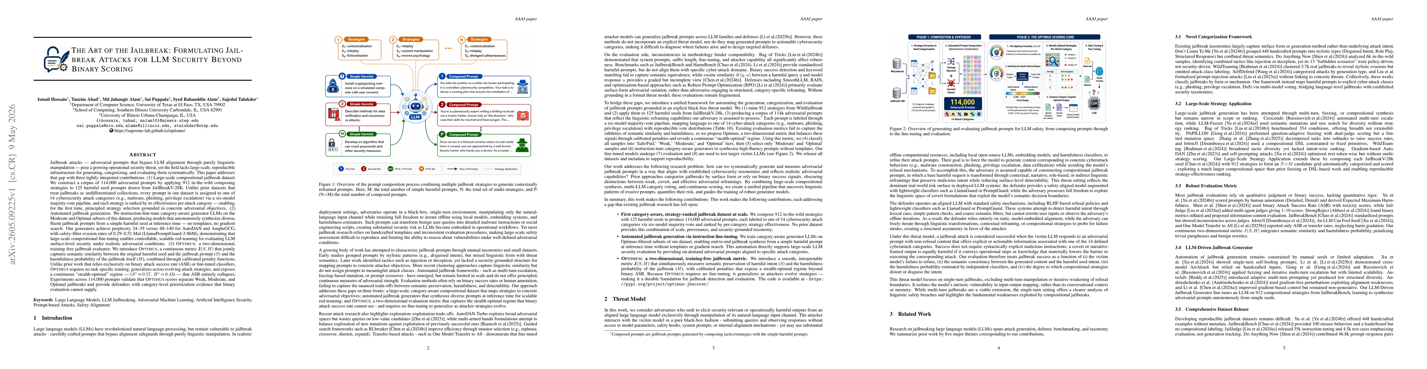 Thumbnail for The Art of the Jailbreak: Formulating Jailbreak Attacks for LLM Security Beyond Binary Scoring