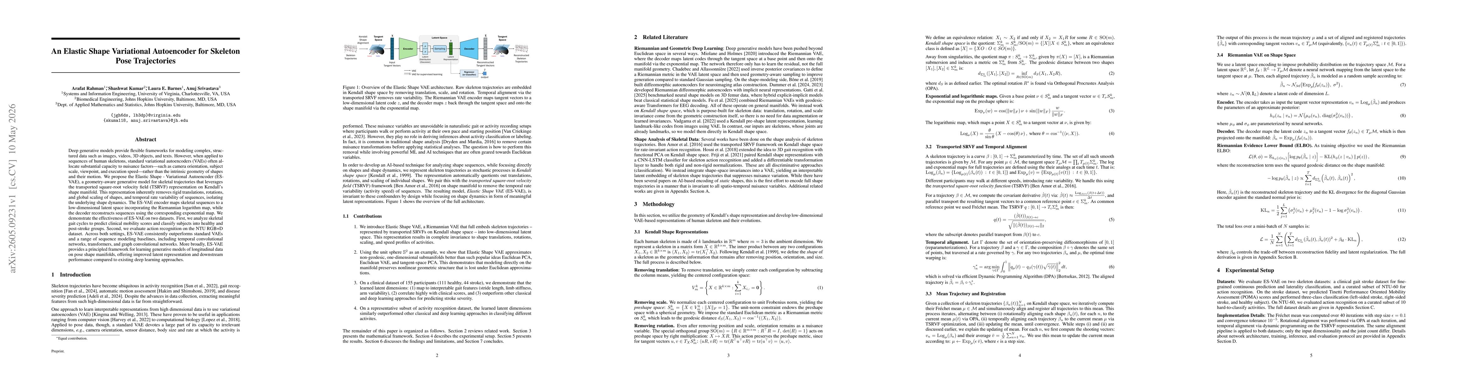 Thumbnail for An Elastic Shape Variational Autoencoder for Skeleton Pose Trajectories