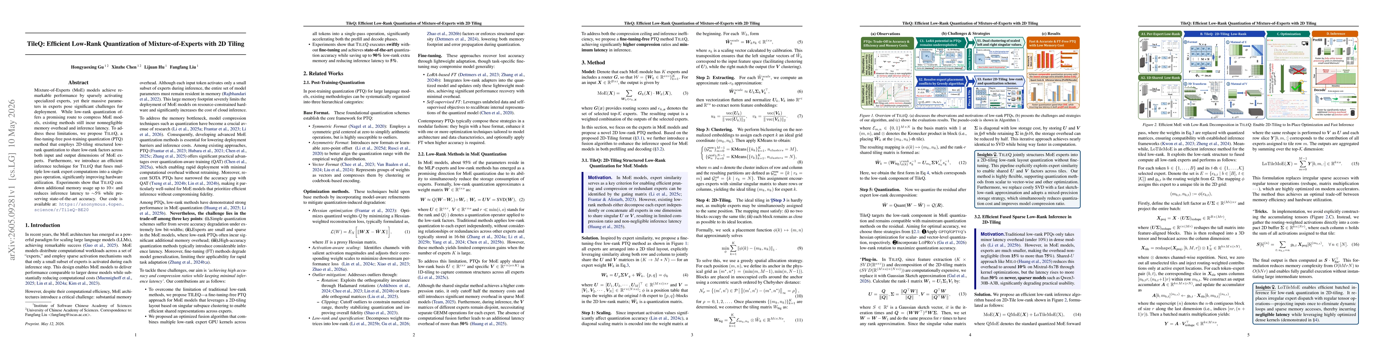 Thumbnail for TileQ: Efficient Low-Rank Quantization of Mixture-of-Experts with 2D Tiling