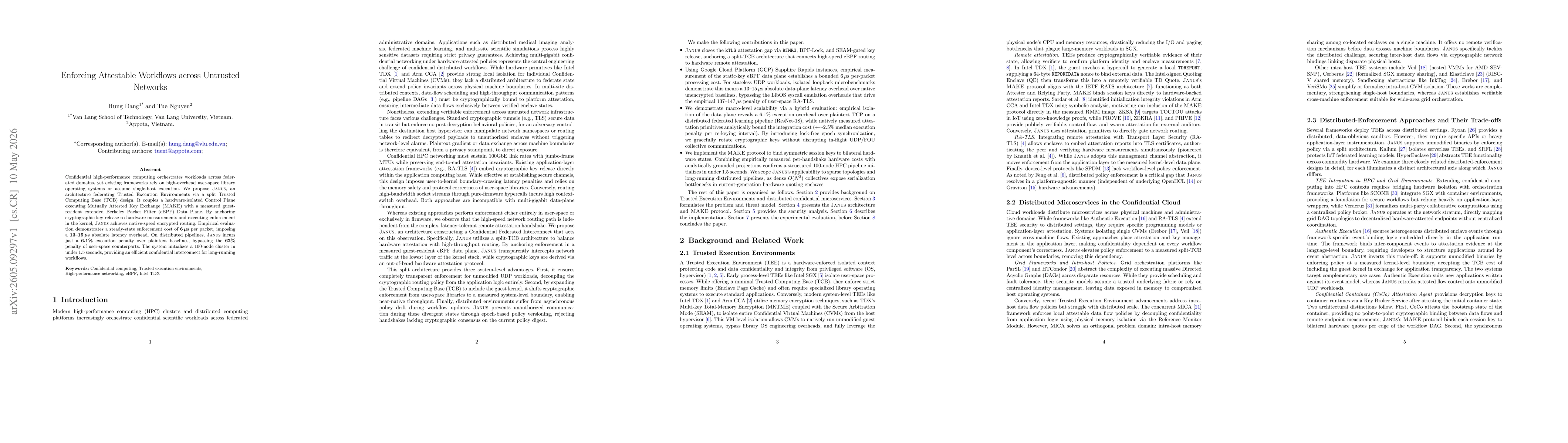 Thumbnail for Enforcing Attestable Workflows across Untrusted Networks