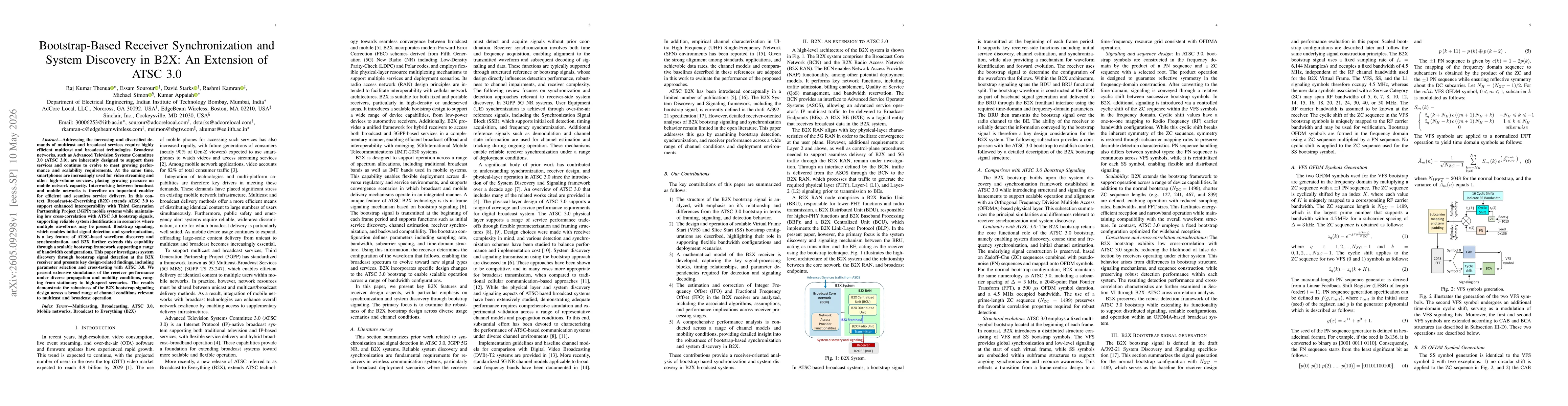 Thumbnail for Bootstrap-Based Receiver Synchronization and System Discovery in B2X: An Extension of ATSC 3.0
