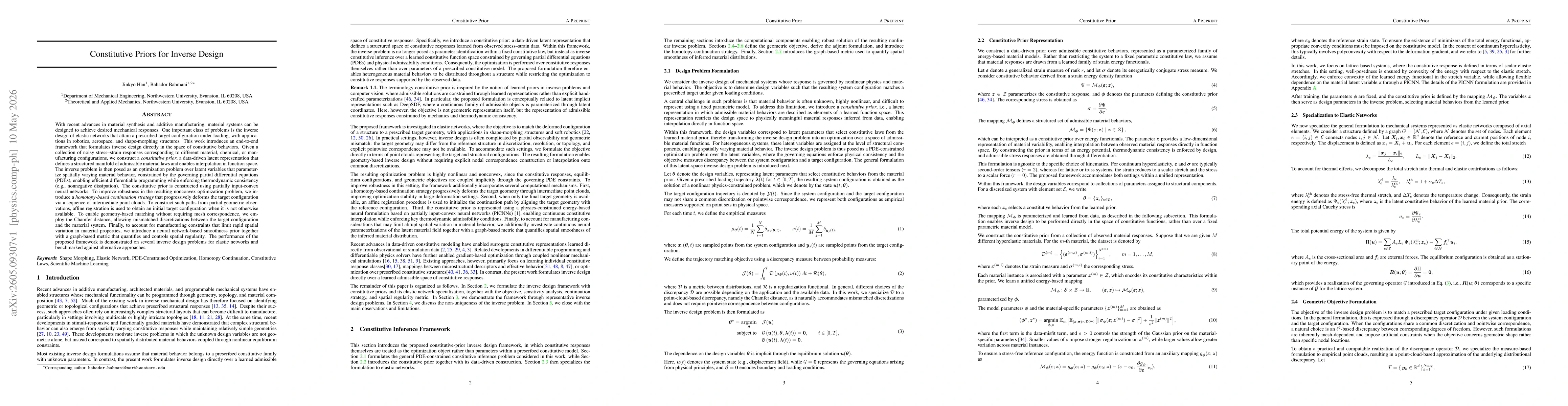 Thumbnail for Constitutive Priors for Inverse Design