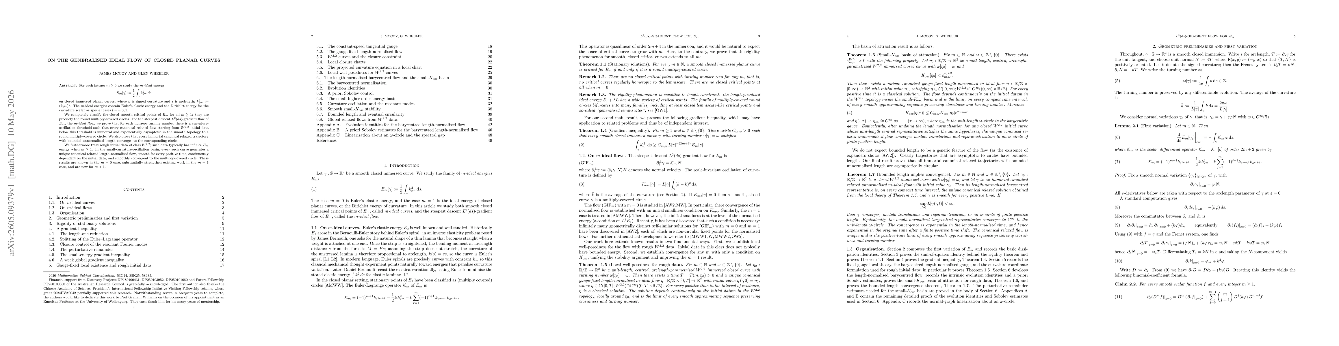 Thumbnail for On the generalised ideal flow of closed planar curves