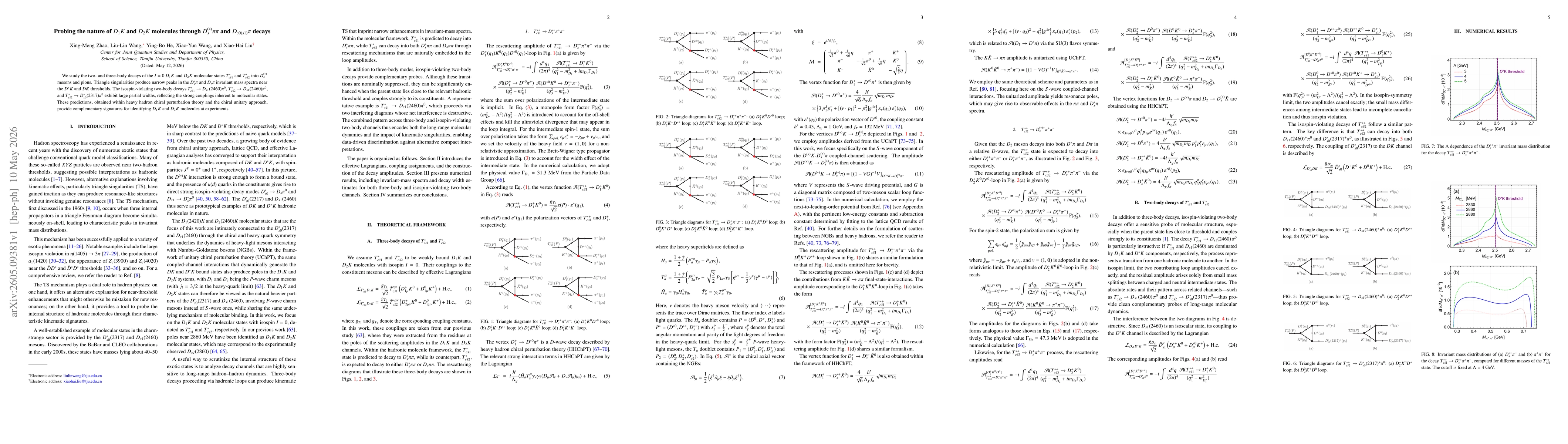 Thumbnail for Probing the nature of $D_1 K$ and $D_2 K$ molecules through $D_s^{(*)}ππ$ and $D_{s0(s1)}π$ decays