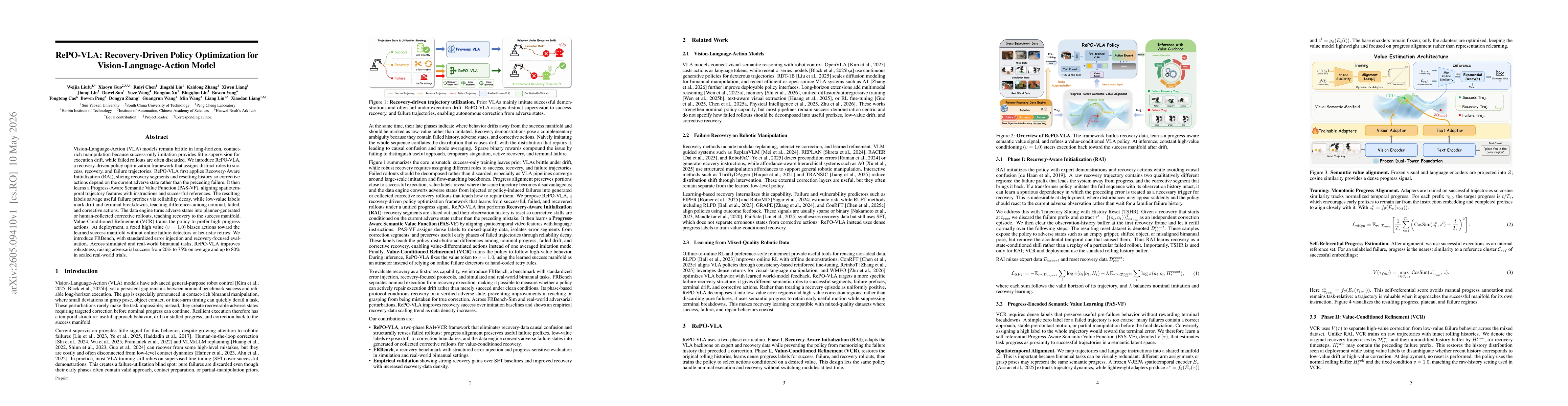 Thumbnail for RePO-VLA: Recovery-Driven Policy Optimization for Vision-Language-Action Models