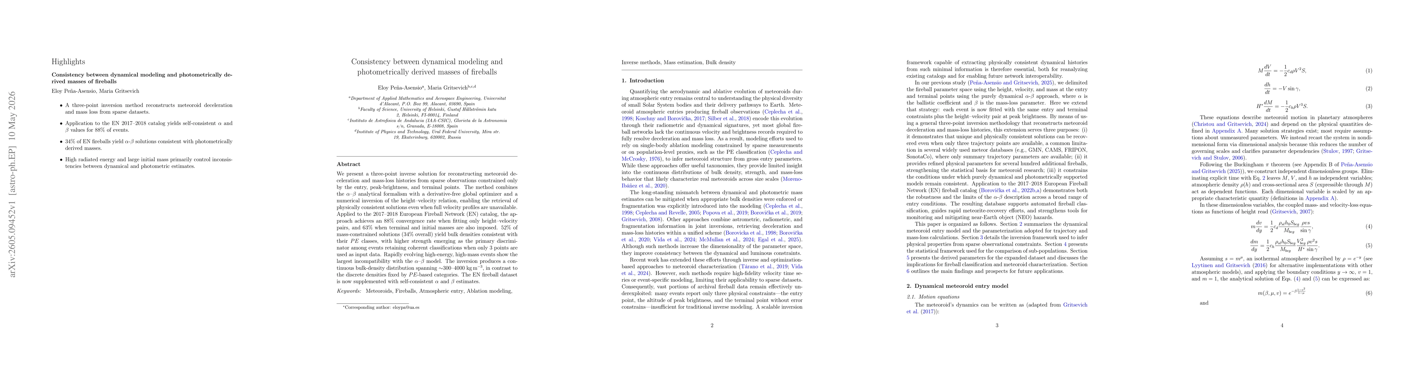 Thumbnail for Consistency between dynamical modeling and photometrically derived masses of fireballs