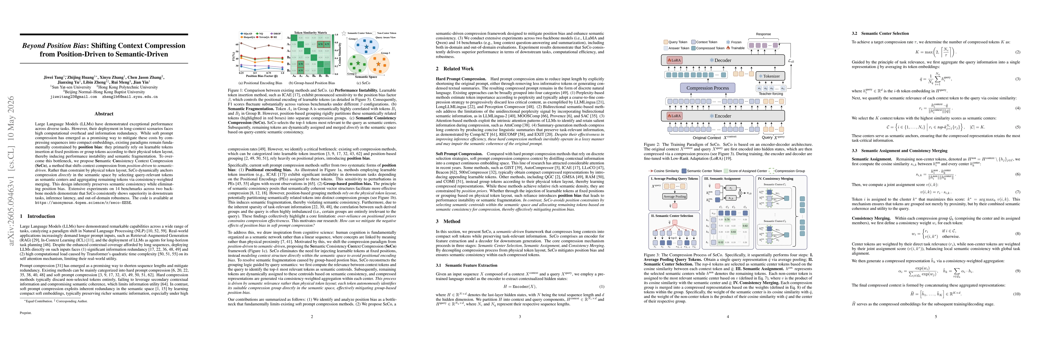 Thumbnail for Beyond Position Bias: Shifting Context Compression from Position-Driven to Semantic-Driven