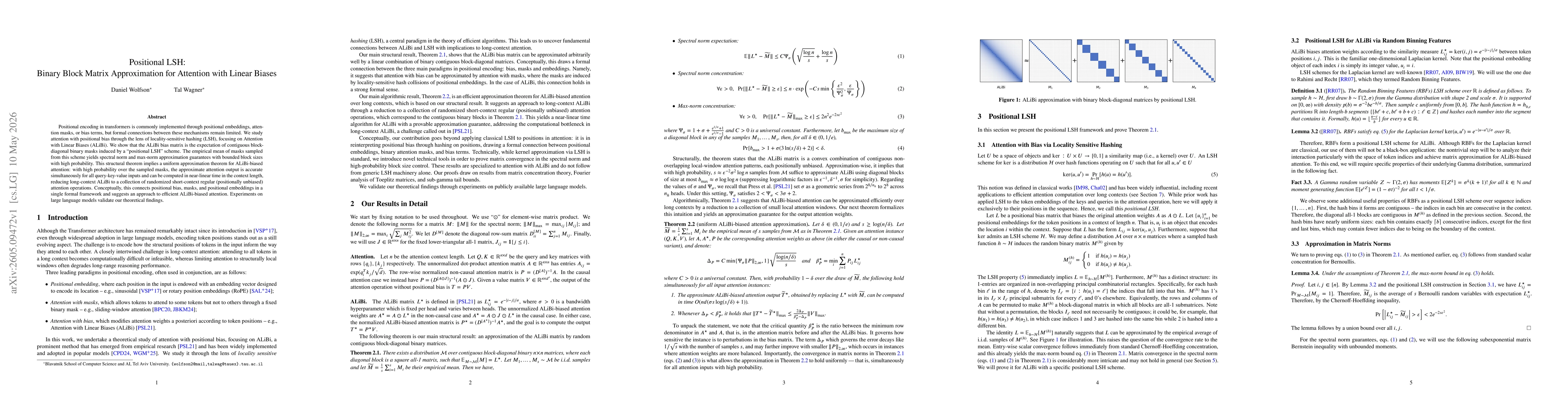 Thumbnail for Positional LSH: Binary Block Matrix Approximation for Attention with Linear Biases