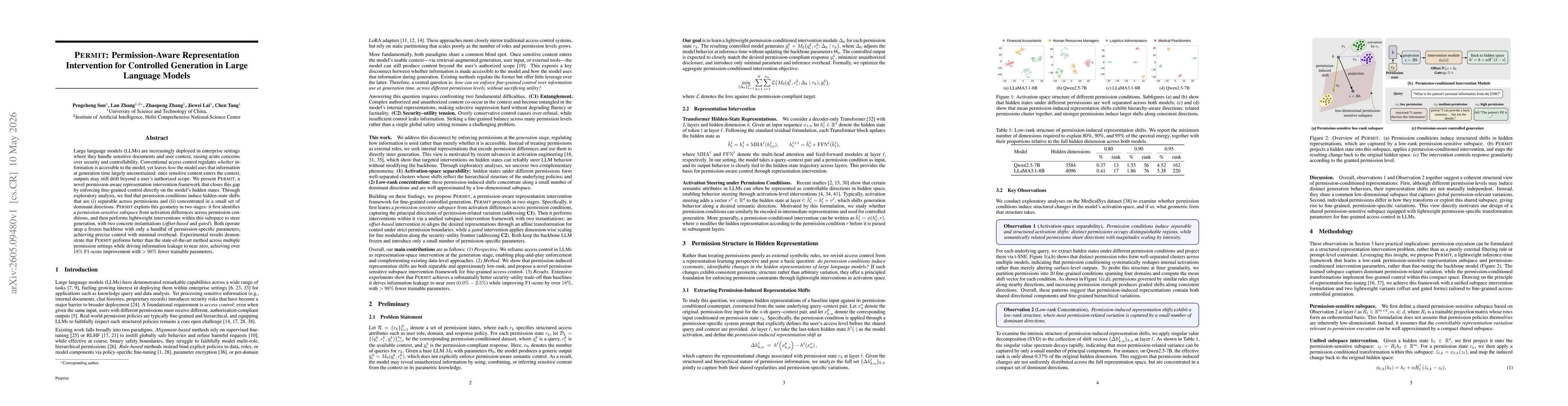 Thumbnail for Permit: Permission-Aware Representation Intervention for Controlled Generation in Large Language Models