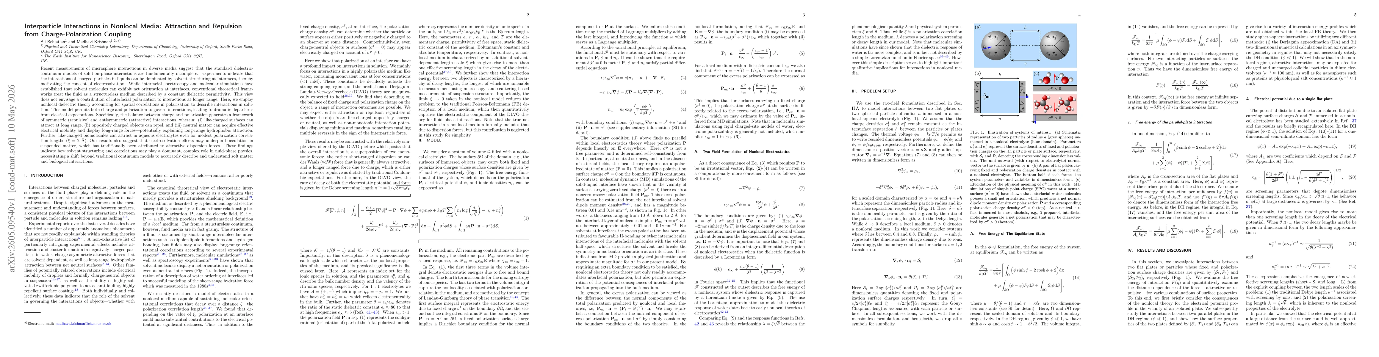 Thumbnail for Interparticle Interactions in Nonlocal Media: Attraction and Repulsion from Charge-Polarization Coupling
