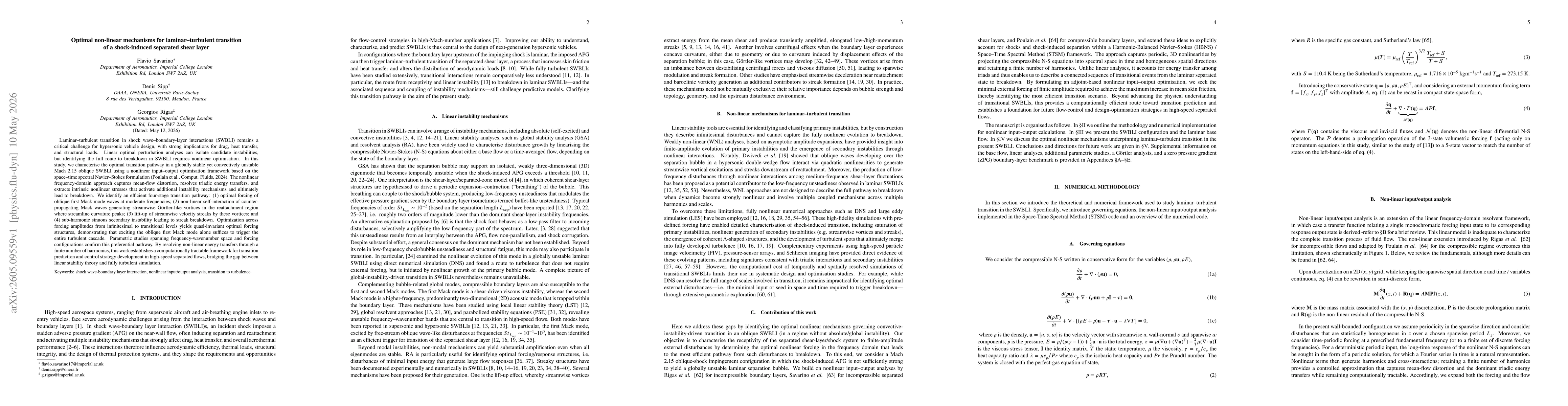 Thumbnail for Optimal non-linear mechanisms for laminar-turbulent transition of a shock-induced separated shear layer
