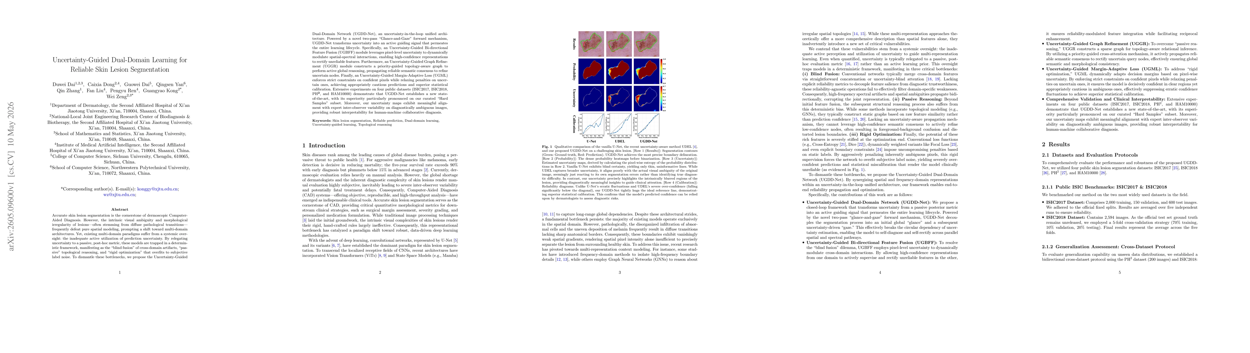 Thumbnail for Uncertainty-Guided Dual-Domain Learning for Reliable Skin Lesion Segmentation