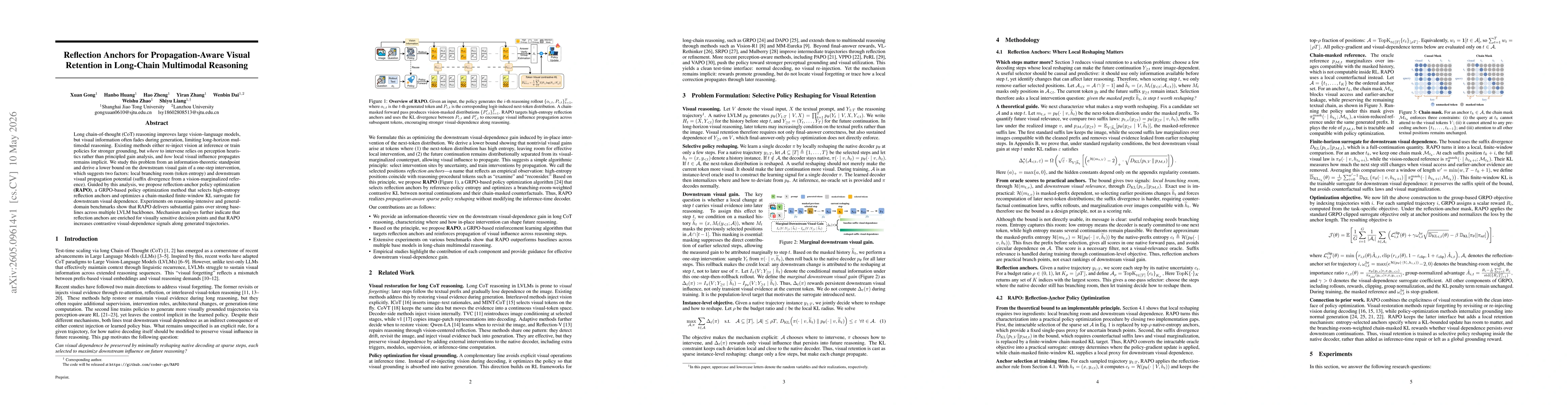 Thumbnail for Reflection Anchors for Propagation-Aware Visual Retention in Long-Chain Multimodal Reasoning