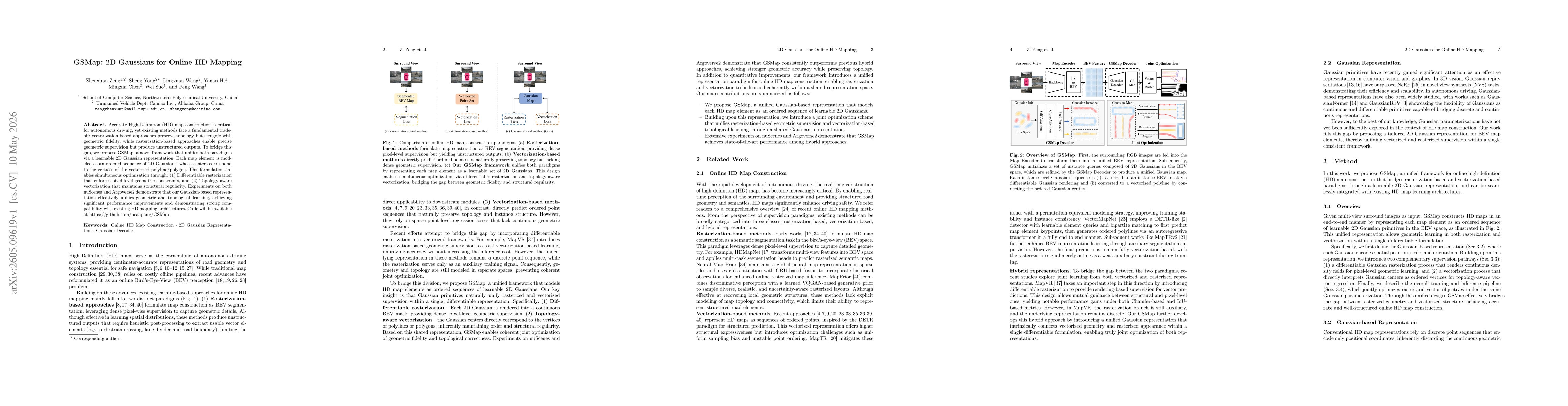 Thumbnail for GSMap: 2D Gaussians for Online HD Mapping